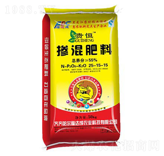 55%摻混肥料25-15-15-貴恒-福達成