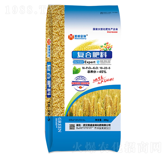 40kg小麥專用復合肥料18-22-5-美盛金瑞