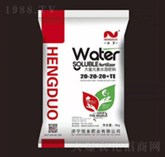 5kg大量元素水溶肥料20-20-20+TE-恒多肥業