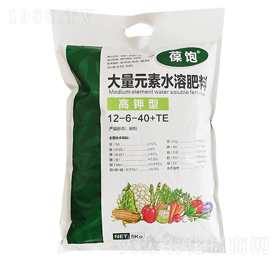高鉀型大量元素水溶肥料12-6-40+TE-葆飽-田公子農業
