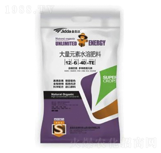 大量元素水溶肥12-6-40+TE-金吉達