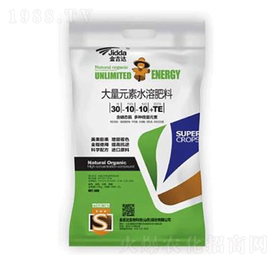 大量元素水溶肥30-10-10+TE-金吉達