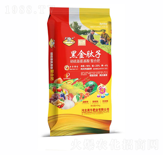 硝硫基氨基酸螯合肥-黑金肽子-黑牛肥業