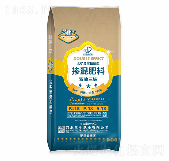 含礦源腐植酸型摻混肥料18-18-18-黑牛肥業