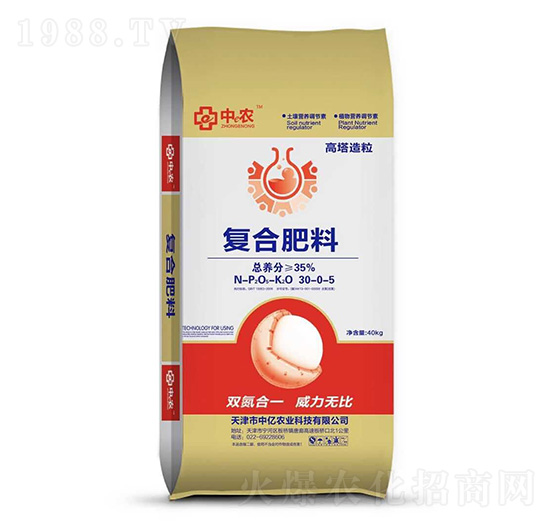 高塔造粒復合肥料30-0-5-中億農