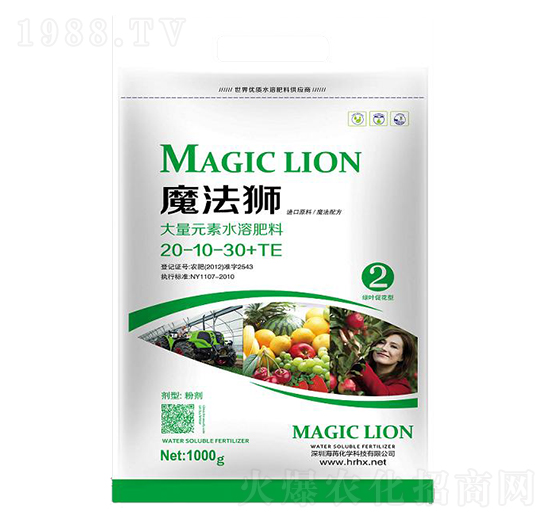 大量元素水溶肥料20-10-30+TE-魔法獅-海苒