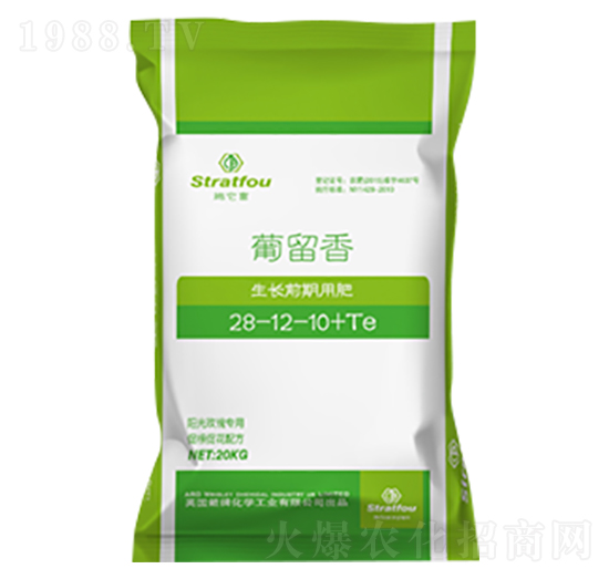 生長(zhǎng)前期專(zhuān)用大量元素水溶肥料肥28-12-10+TE-葡留香-佳世達(dá)肥業(yè)
