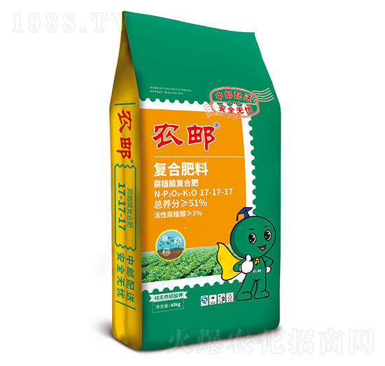 40kg農郵腐植酸復合肥17-17-17-農郵肥業