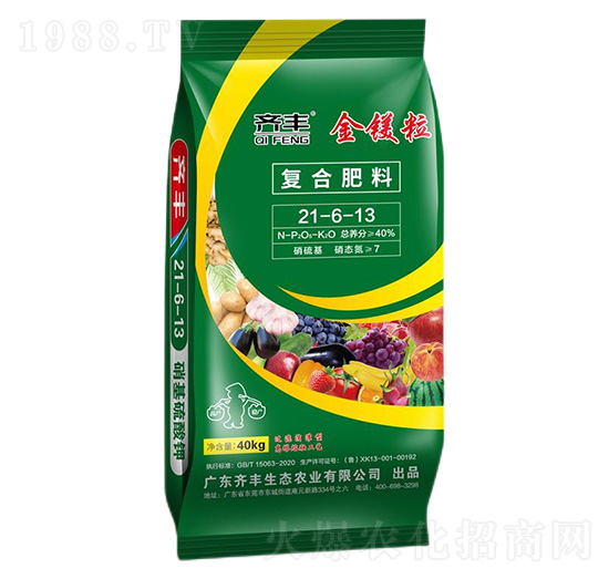 高塔熔融復合肥料21-6-13-金鎂粒-齊豐農業