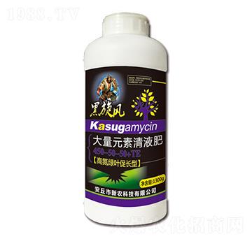 1300g高氮綠葉促長型大量元素清液肥450-50-50+TE-黑旋風-新農